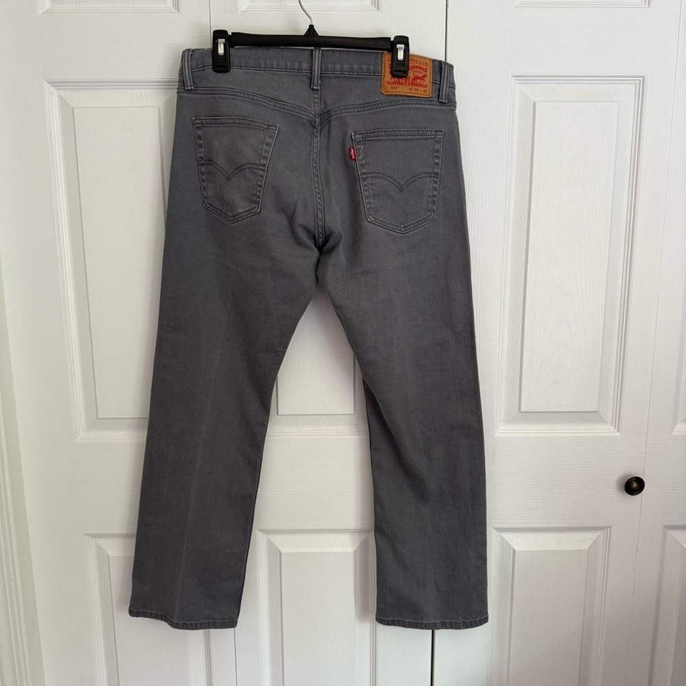 Levi's Men's 514 Charcoal Grey Straight Jeans W34 L30‎